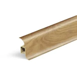 Sockelleiste „rund“ Naturel Eiche gallisch, PVC Länge 250 cm, Kantenhöhe 56 mm, NATNGF051