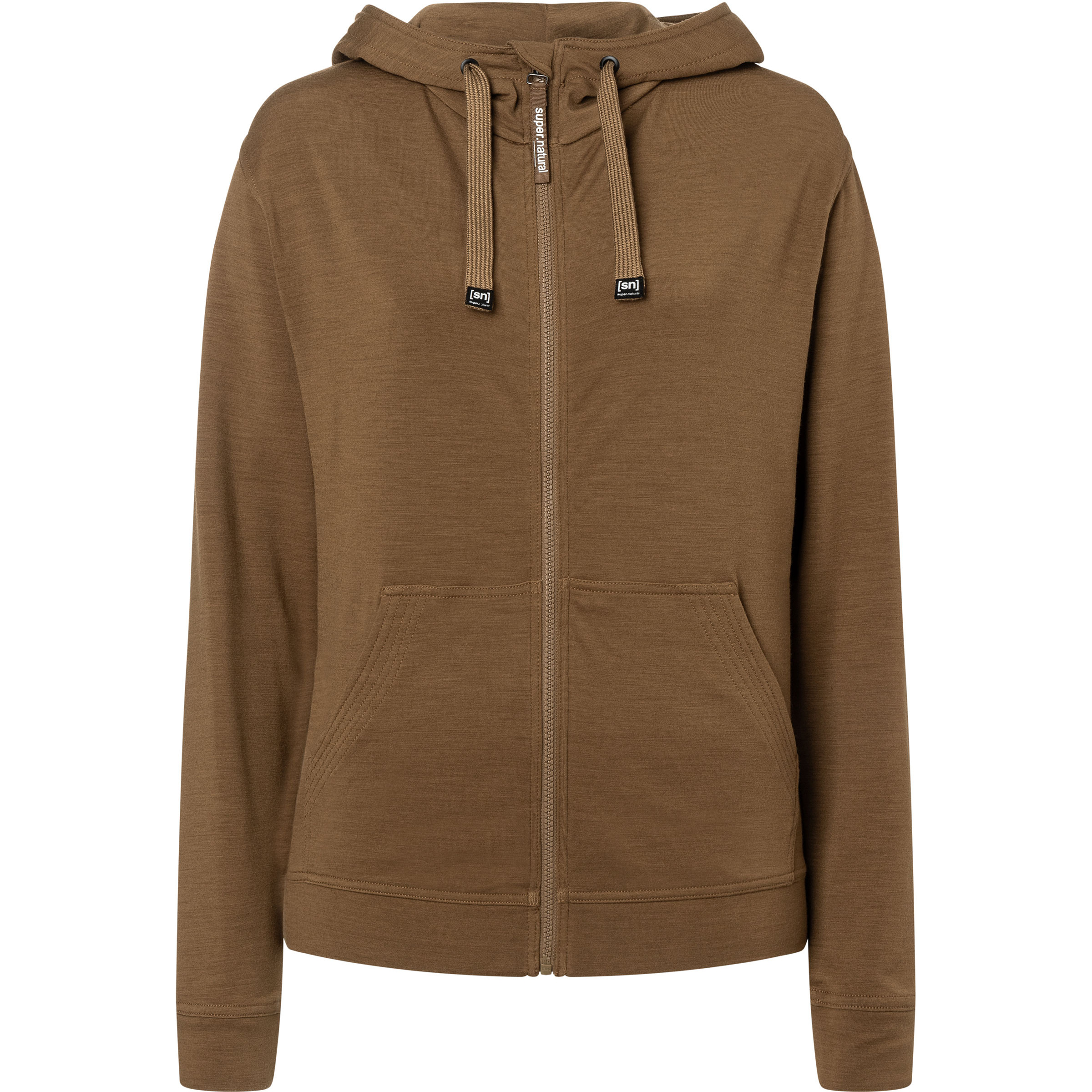 Super.Natural Solution Damen Freizeitjacke, Parkas braun Größe XL Trekking Hautfreundlich Merinowolle