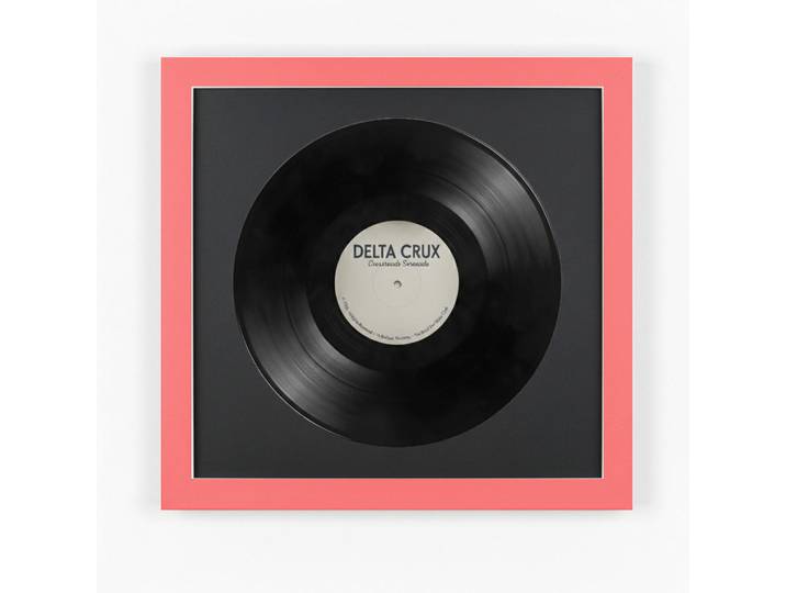 K-Möbel Schallplatten Rahmen 40/40 für die Vinyl, Rot, Holz, Rechteckig, 40x40 cm, Bilder & Rahmen, Bilderrahmen, Holzrahmen