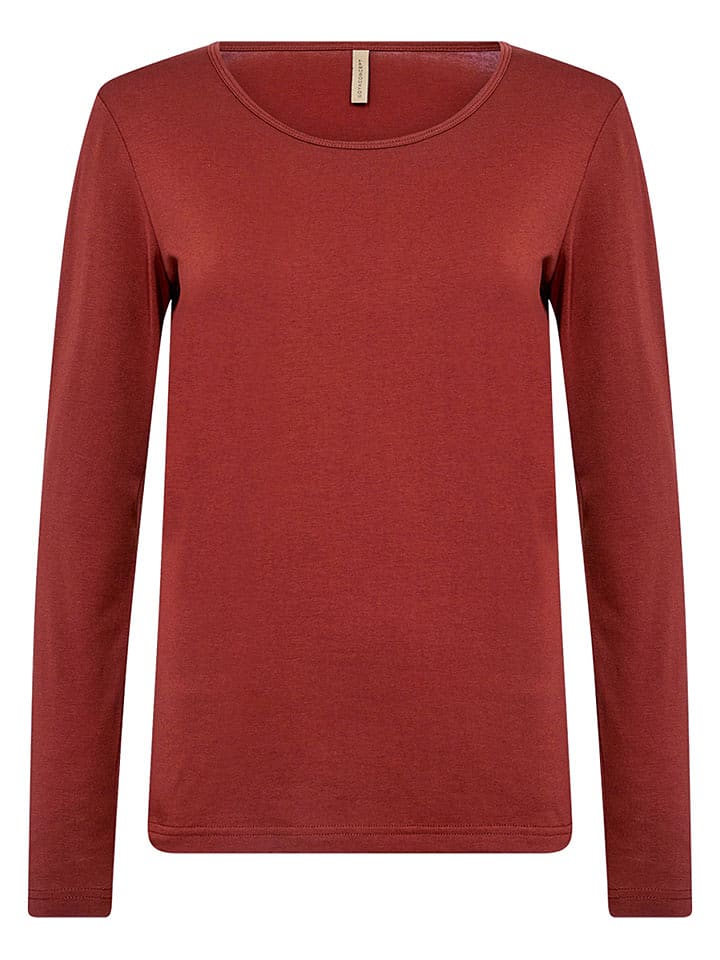 soyaconcept Longsleeve "Pylle" in Rotbraun - L