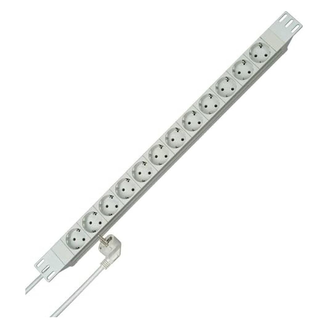 Kopp Steckdosenleiste PROFIversal 12-fach (12x, CEE 7/4, 2 m) (931204016)