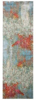 SAFAVIEH Luxor Khanh Modern Abstract Ivory / Blue Rug