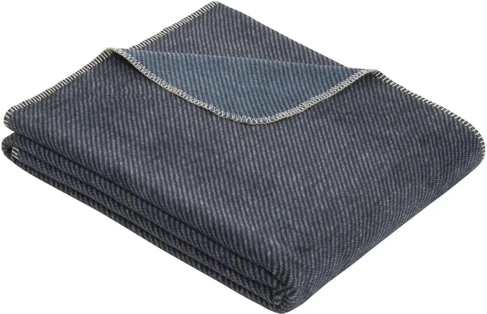 S. Oliver Wohndecke  Jacquard ¦ blau ¦ Baumwollmischgewebe ¦ Maße (cm): B: 150