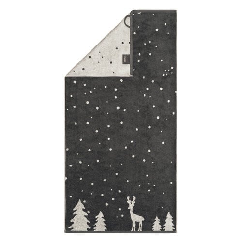 Cawo Cawö Winter Edition Gastendoekje 30 x 50 cm Basalt/Platin