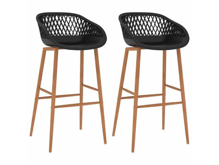 Meuble Chaises de bar lot de 2 noir SIEGE - ASSISE FF178