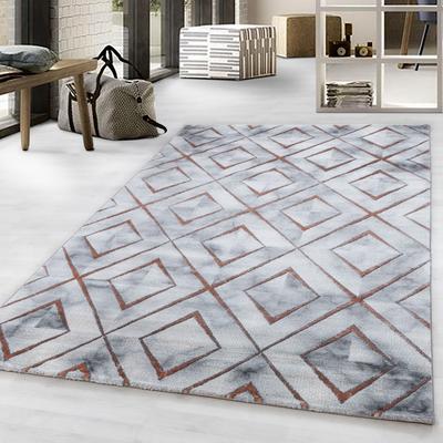 Teppich AYYILDIZ TEPPICHE "NAXOS 3811", braun (bronzefarben), B:140cm H:12mm L:200cm, Polypropylen (PP), Teppiche, Teppich, Wohnzimmer