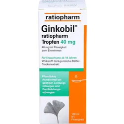 Ginkobil Ratiopharm Tropfen 40 mg 100 ML