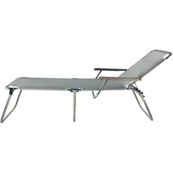 Dreibeinliege Fiam Amigo 40+  mit Armlehne silbergrau