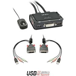 LINDY LINDY DVI KVM Switch 2 Port USB Audio 2 Port KVM-Umschalter DVI 1920 x 1200 Pixel 42341