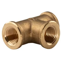Messing Gewinde-Fitting T-Stück 1/4"IG - 1/4"IG - 1/4"IG (DN 8) - schwere Ausführung