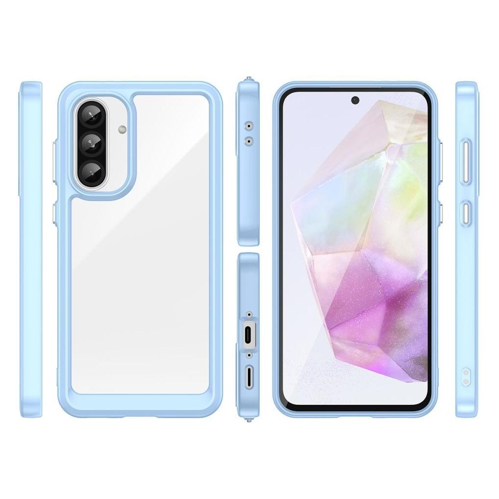 Hurtel Back panel cover Outer Space Case for Samsung Galaxy A56 Cover with Flexible Frame - Blue (Samsung Galaxy A56) (OUTER SPACE CASE SAMSUNG GALAXY A56 BLUE)