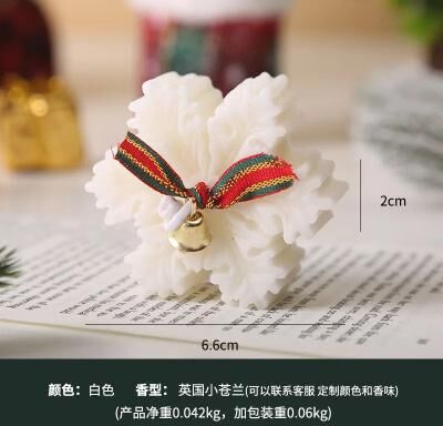 Inspire Select 2 Piece Snowflake Aroma Candle Set Soy Wax Christmas Scented Candles For Holiday Home Decor & Relaxation Gift english Pearfreesia