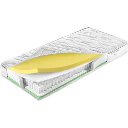 Taschenfederkernmatratze  SANSIBAR EGDAL (LF 90x200 cm) - weiß - LF 90x200 cm