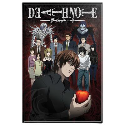 Poster REINDERS "Death Note", schwarz (farbe bild(er): schwarz), B:61cm H:91,5cm T:0,1cm, Bilder, Poster, Teenager Zimmer - Schwarz - 150 gr. Papier - Film und Fernsehen -