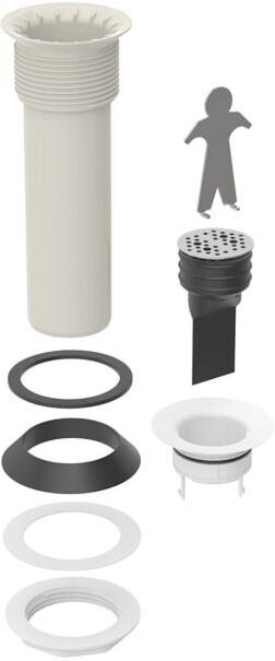 Geberit Ablaufgarnitur-Set 500673001 Ablaufgarnitur und Ablaufsiebheber, für wasserlose Urinale