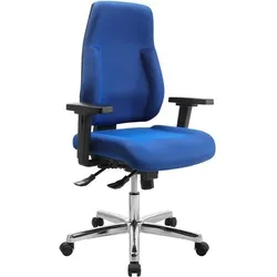Realspace Signum Bürostuhl Synchronmechanismus Stoff 3D Armlehnen Höhenverstellbarer Sitz Blau 110 kg
