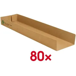 Papstar Snackschalen »pure«, 80 Stück braun, 28.5x3x7.3 cm