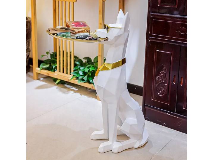 Figurine géante Doberman, Table d'appoint, grande plaque de Statue de chien, Sculptures Doberman, décoration de salon de luxe, accessoires de décoration pour la maison