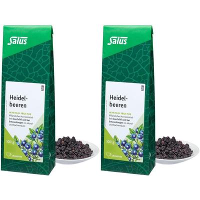 Heidelbeeren Arzneitee Myrtilli fructus Bio Salus 2x 2x100 g Tee