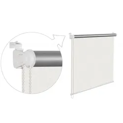 Thermorollo Verdunklungsrollo 65x200 cm natur Fensterrollo mit Thermobeschichtung  100% Abdunklung i