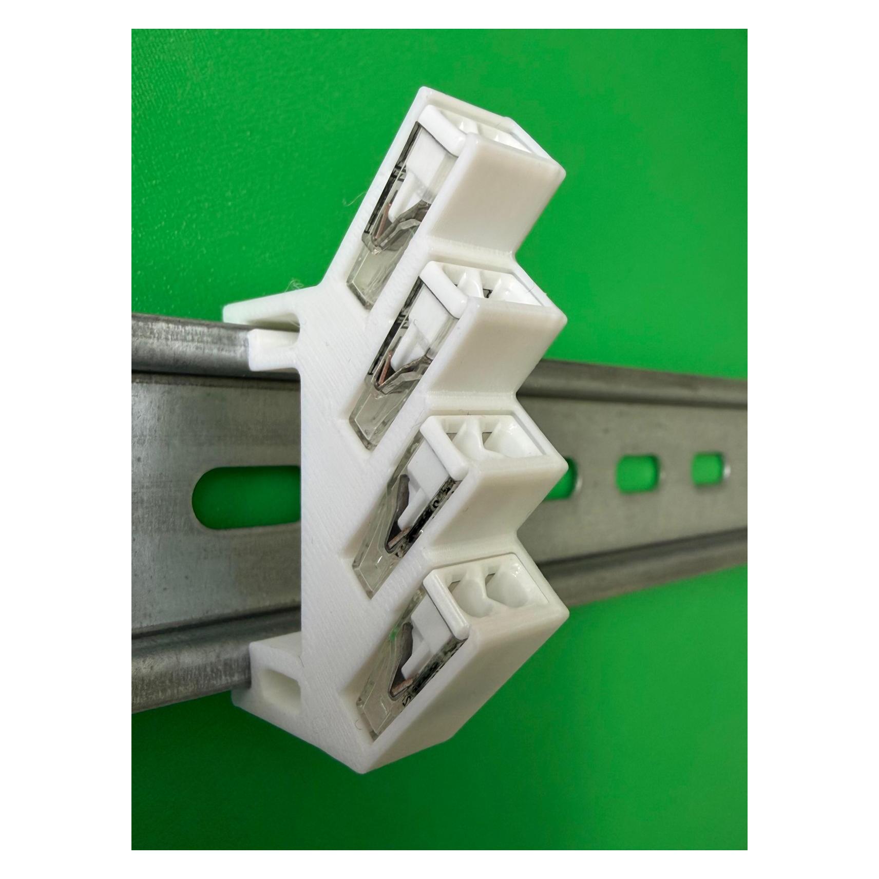 Soixx Hutschienenhalter XWD für WAGO 4x 2273-202 DIN Rail Hutschiene Halter Weiss (70245934)