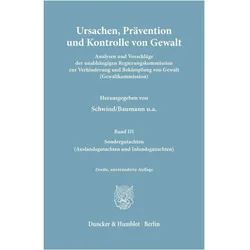Ursachen, Prävention und Kontrolle von Gewalt., Fachbücher von Hans-Dieter Schwind, Jürgen Baumann, Gernot Steinhilper