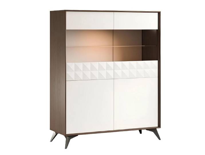 JVmoebel Vitrine Eleganter Glasschrank mit transparentem Schutz für Sammlerstücke (1-St., Vitrine (TRK) Made in Europa