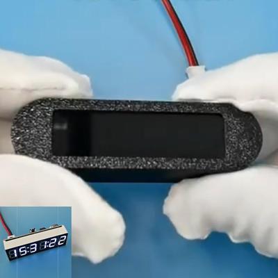 Daily Discovery LED Digital Clock Electronic Clock Display With Seconds DIY Car Desk Clock white