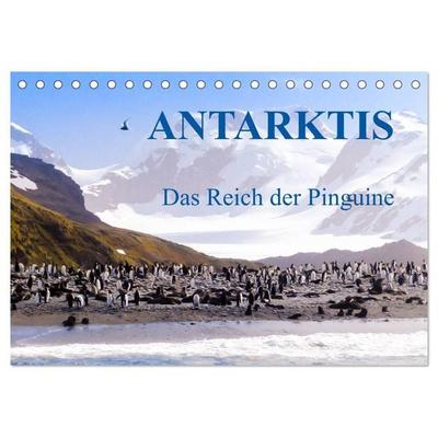 Antarktis - Das Reich der Pinguine (Tischkalender 2027 DIN A5 quer), CALVENDO Monatskalender