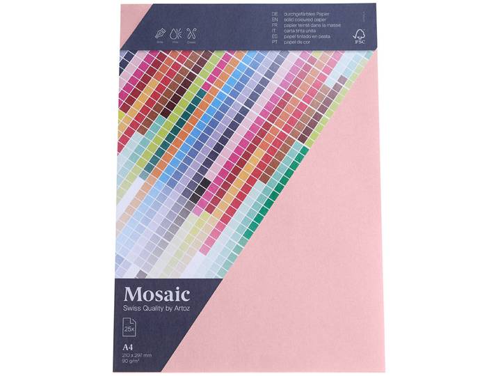 Artoz Mosaic Bogen A4 rosa 25 Stück