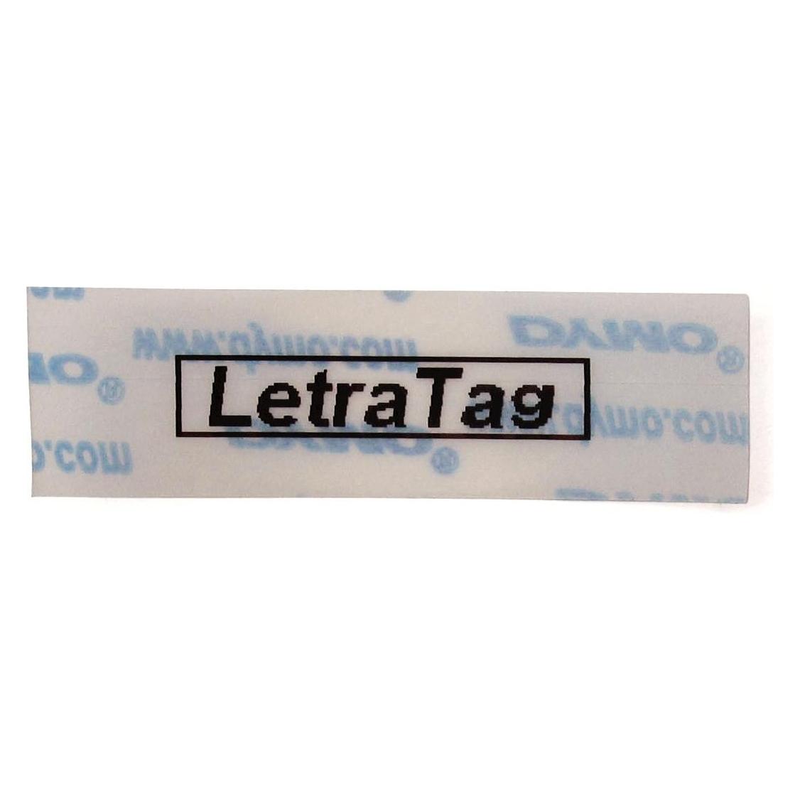 Dymo Schriftband LetraTag (1.20 cm, Schwarz, Transparent) (S0721530)