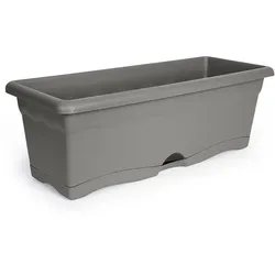 Plastiken Pflanzer mit integrierter Schale Anthrazit Farbe 50X20Cm