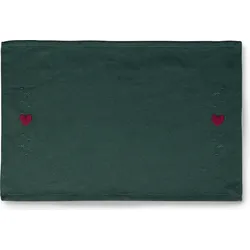 Christmas Fable Platzset Herz-Motiv, 43 x 30 cm, dunkelgrün