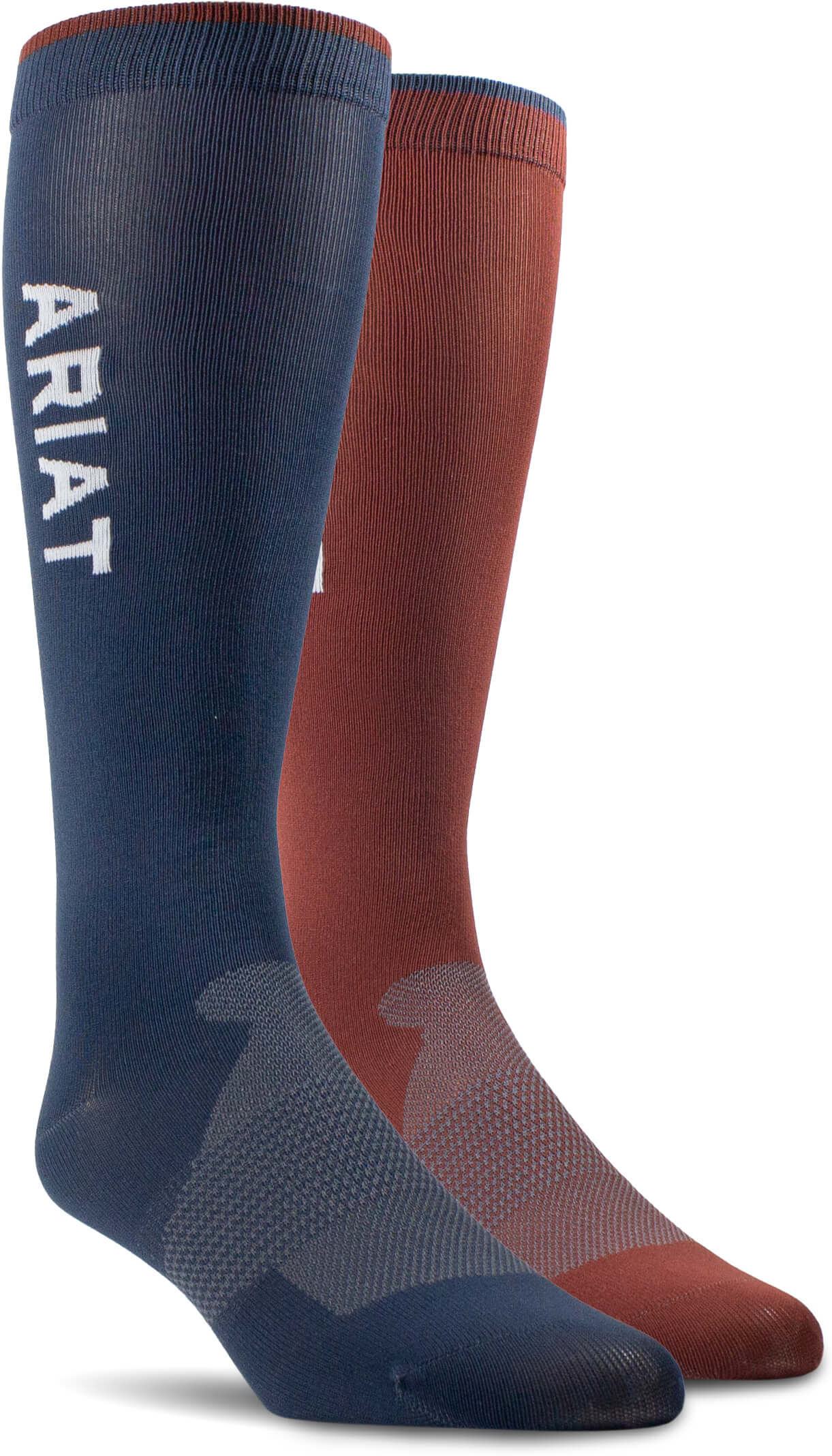 TEK Essential Performance Socks 2 Pair Multi Color Pack in Blue, Size: Medium Regular by Ariat