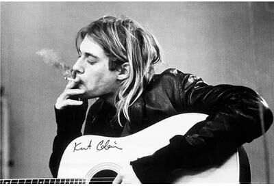 Uplift Treasures Kurt Cobain Retro Rock Music Canvas Wall Art 7 19.69 27.56 In Unframed