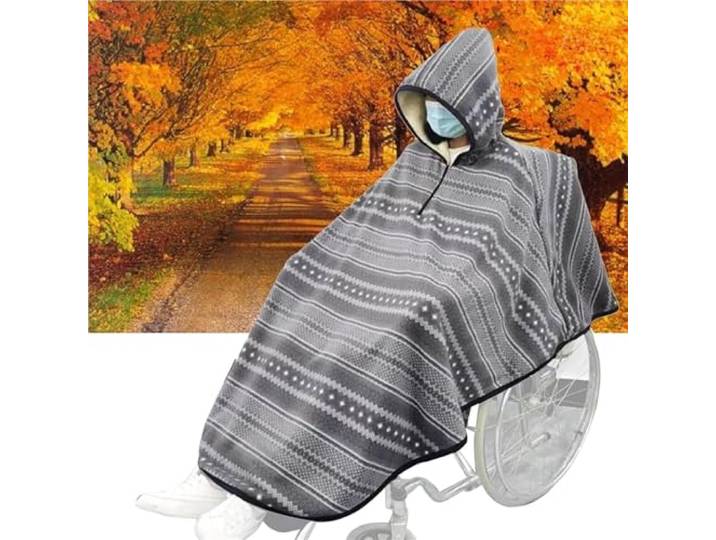 Warme, verdickte Plüschdecke for Rollstuhlfahrer, winddicht