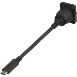 Neutrik USB-C® Kabel USB-C® Buchse, USB-C® Stecker 10 cm Schwarz Flammwidrig NAUSBC-5G-FL10