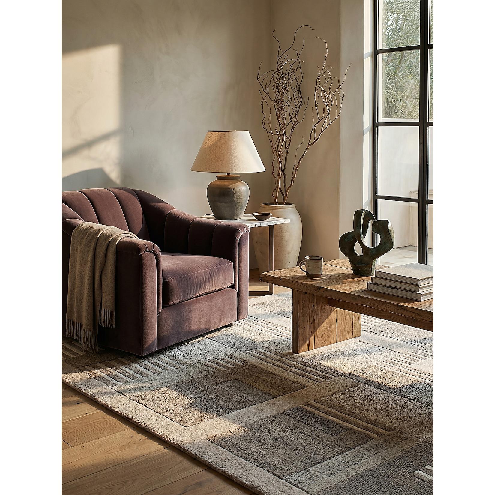 Wollteppich geometrisch Natur 140 x 200 cm - EDALE Kadima Design