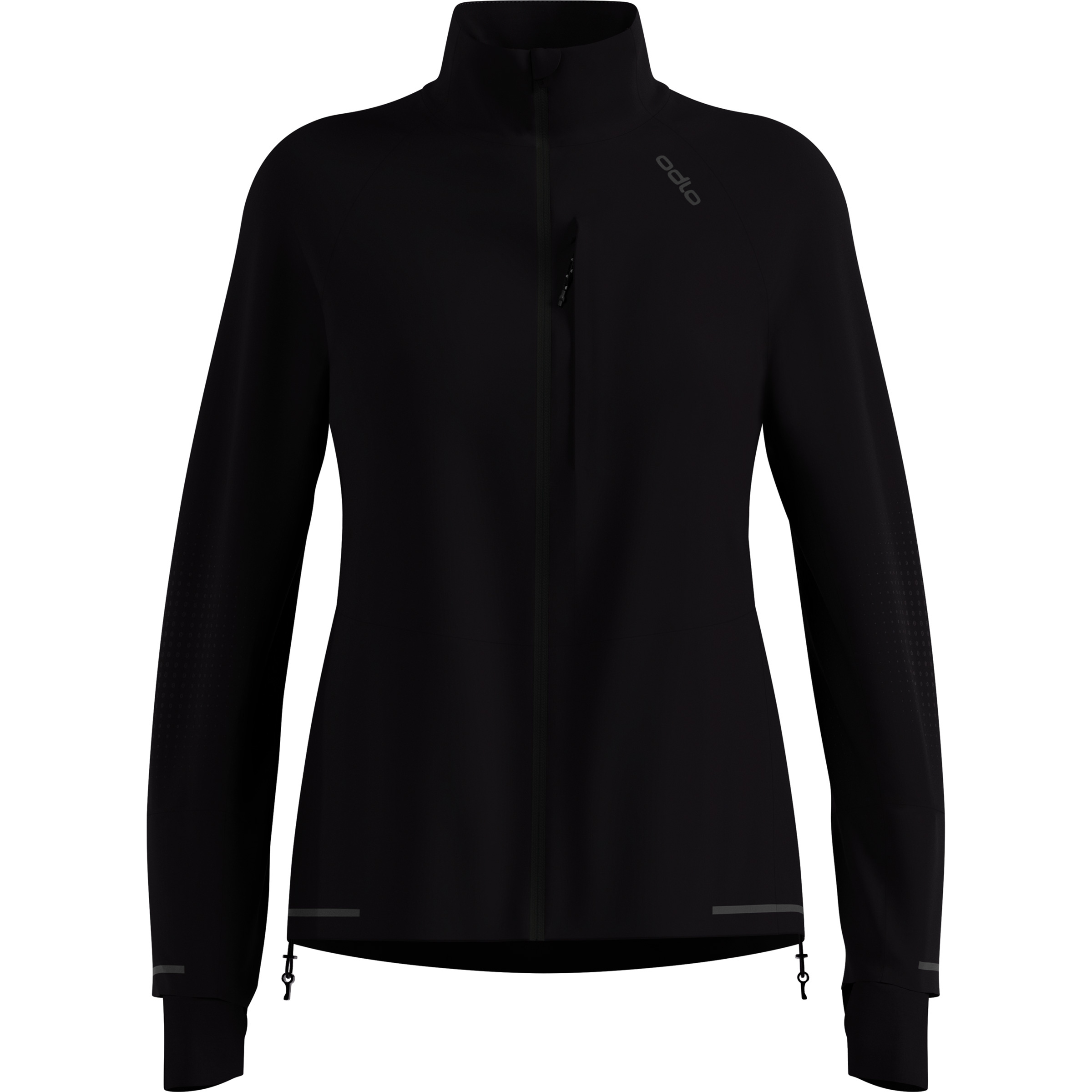 Odlo Zeroweight Pro Windproof Reflective Damen Laufjacke schwarz Größe XL Langlauf Skating | Langlauf Klassik | Trailrunning | Laufen Elastisch