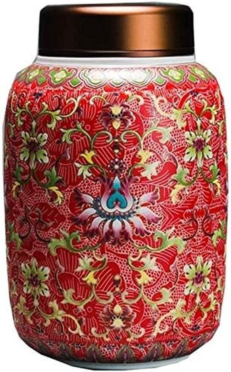 Handgemaakte decoratieve keramische urn voor volwassenen