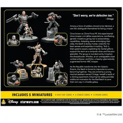 Atomic Mass Games AMGD1024 - Star Wars: Shatterpoint - Clone Force 99 Squad Pack (Squad-Pack Kloneinheit 99 (Kunststoff)