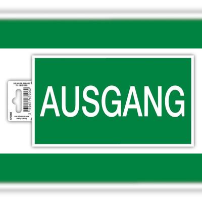 Exacompta 67006B 1x Hinweisschild selbstklebend, Ausgang, 20 cm - Grün