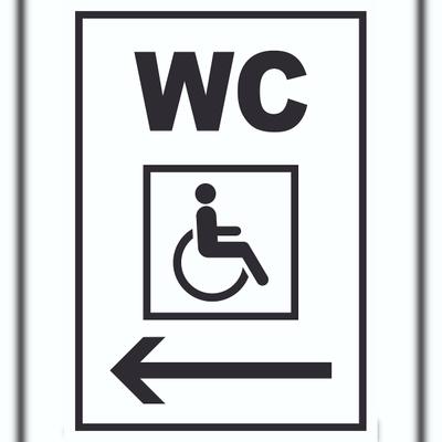 HB-Druck WC Behinderten links Schild A0 (841x1189mm)