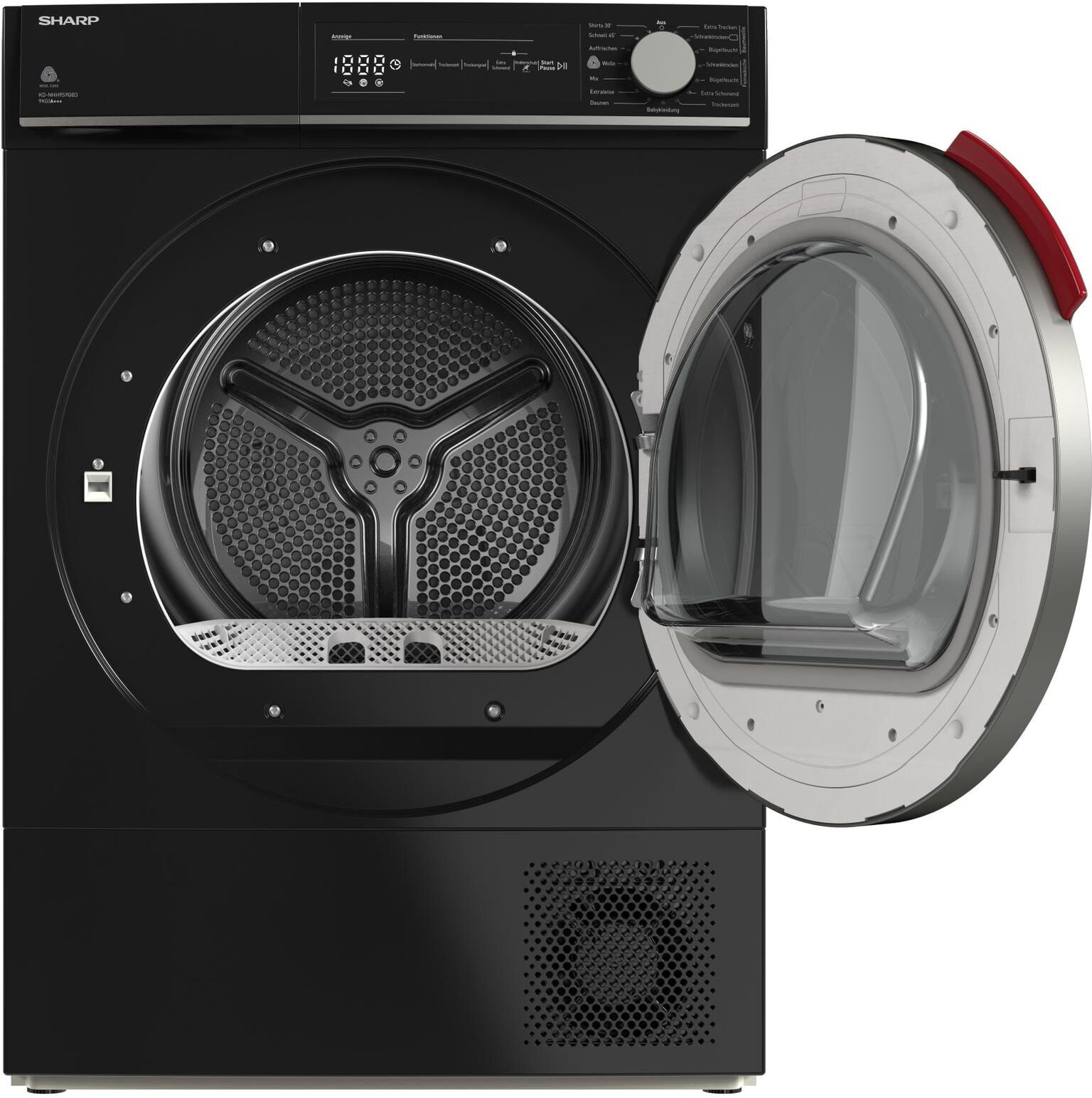 Sharp Wärmepumpentrockner "KD-NHH9S9GB3-DE", Energieeffizienz: C, schwarz, B:59,6cm H:84,5cm T:60,9cm, Trockner, Wärmepumpentrockner schwarz Einheitsgröße