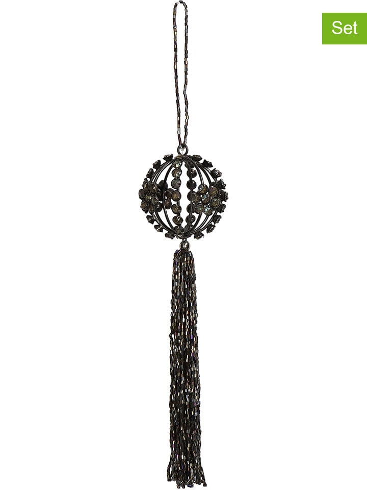 Kersten 4er-Set: Dekoanhänger in Schwarz - (H)23 x Ø 6 cm - onesize