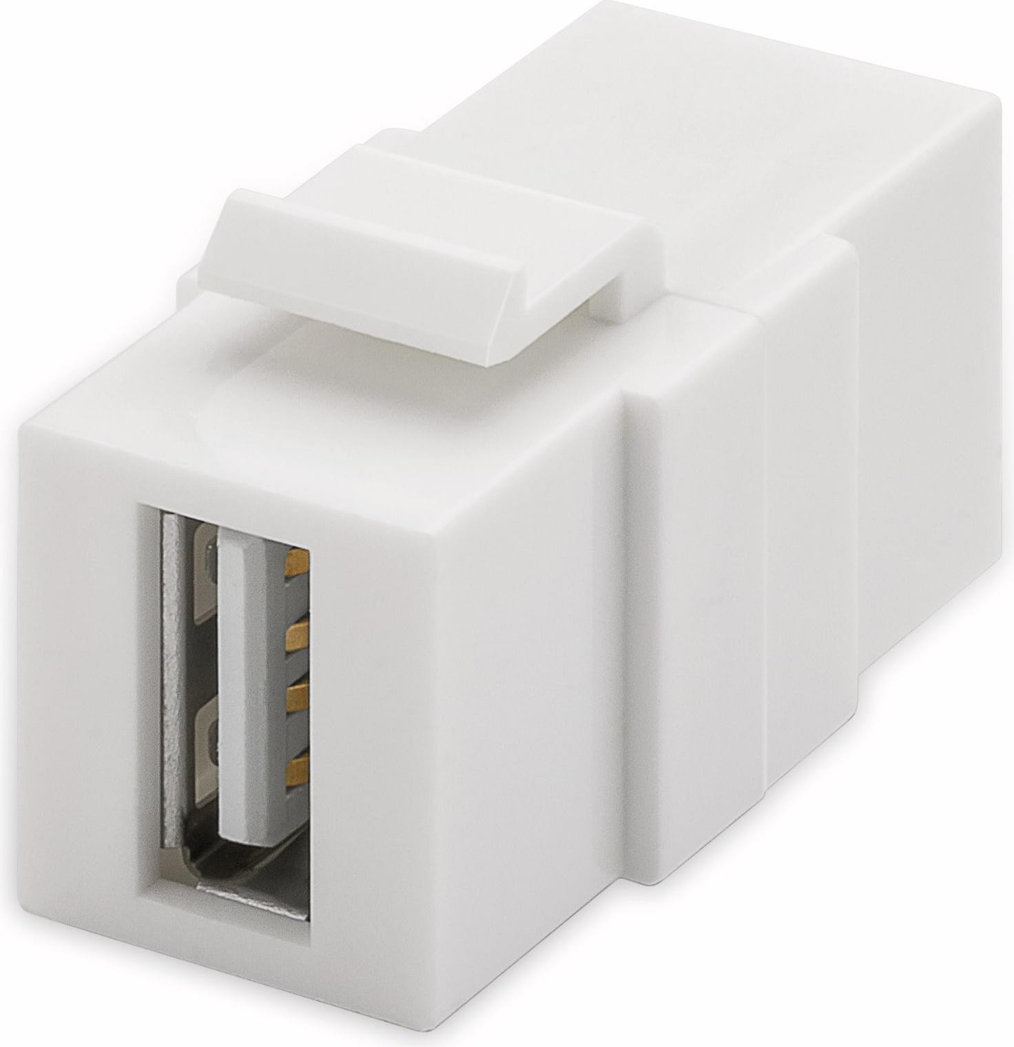 Goobay Keystone module met USB 2.0 connector, wit, 17,2 mm