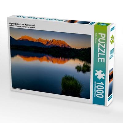 CALVENDO Puzzle Alpenglühen am Karwendel 1000 Teile Puzzle quer | 1000 Teile Lege-Größe 64 × 48 cm Foto-Puzzle für glückliche Stunden
