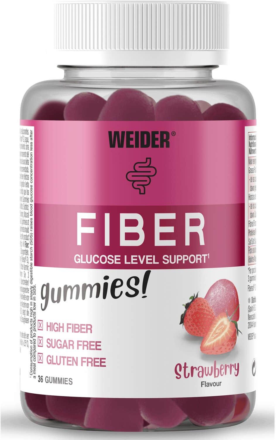 Weider Fiber Fresa Gummies 60uds