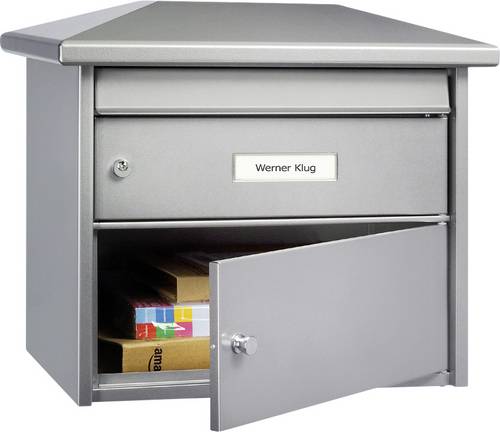 Burg Wächter EUROPA ch 732 SI Briefkasten Stahlblech Silber Schlüsselschloss