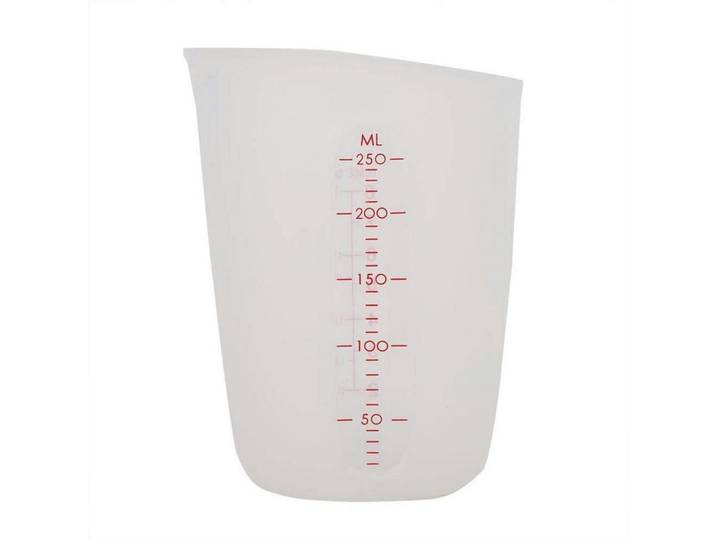 Messbecher Silikon 250 ml, Transparent, Kunststoff, Backen & Backzubehör, Messbecher